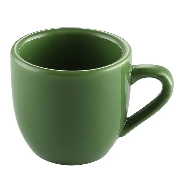 C.A.C. LV-35-G, 3.5 Oz 2.5-Inch Green Stoneware After Dinner Cup, 3 DZ/CS