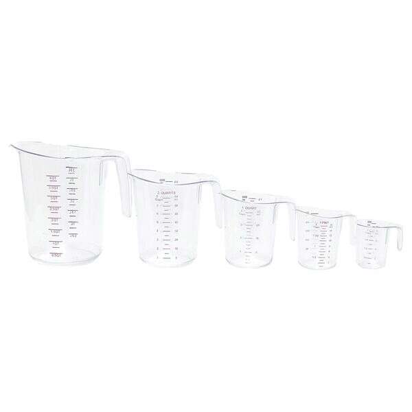 C.A.C. MCBK-5SET, 5-Piece Polycarbonate Measuring Cups Set