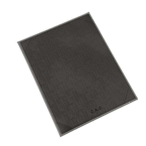 C.A.C. MCC1-11GY, 8.5x11-inch 1-Panel Faux Leather Gray Menu Cover
