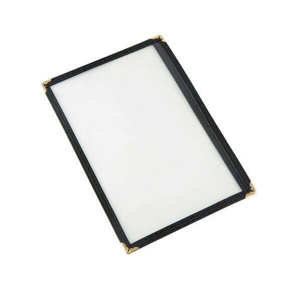 C.A.C. MCP1-58BK, 8.5x5.5-inch 1-Pocket Black Menu Cover