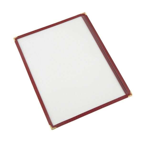 C.A.C. MCP1-911BY, 8.5x11-inch 1-Pocket Burgundy Menu Cover