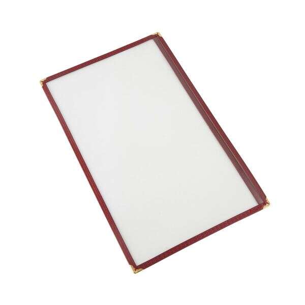 C.A.C. MCP1-914BY, 8.5x14-inch 1-Pocket Burgundy Menu Cover
