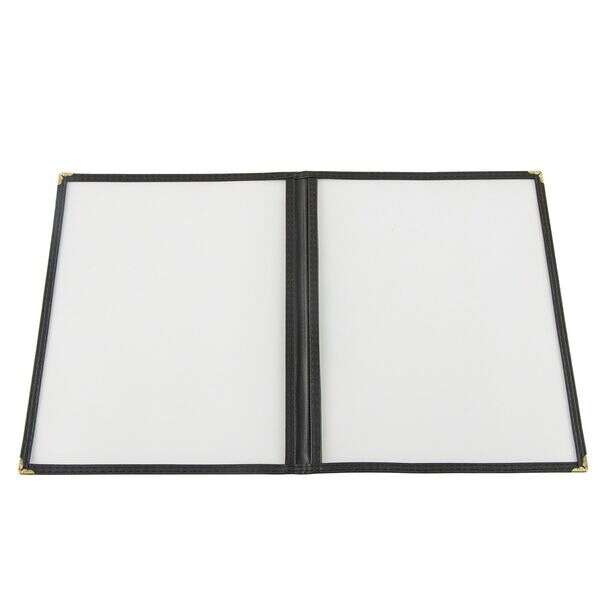 C.A.C. MCP2-911BK, 8.5x11-inch 2-Pocket Black Menu Cover