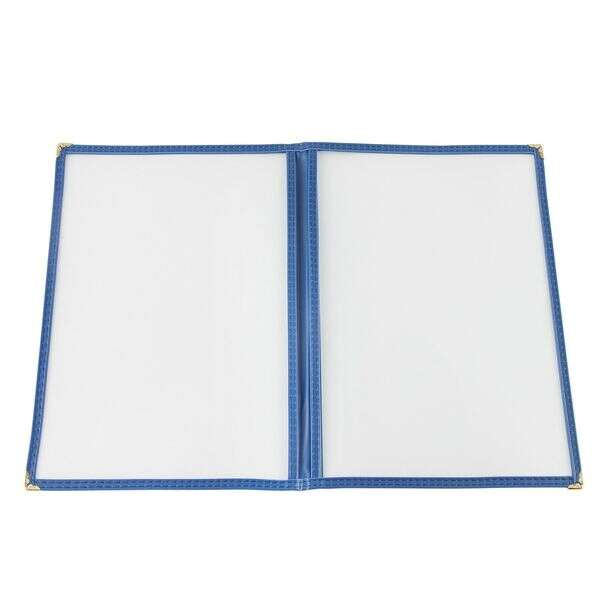 C.A.C. MCP2-911BL, 8.5x11-inch 2-Pocket Blue Menu Cover
