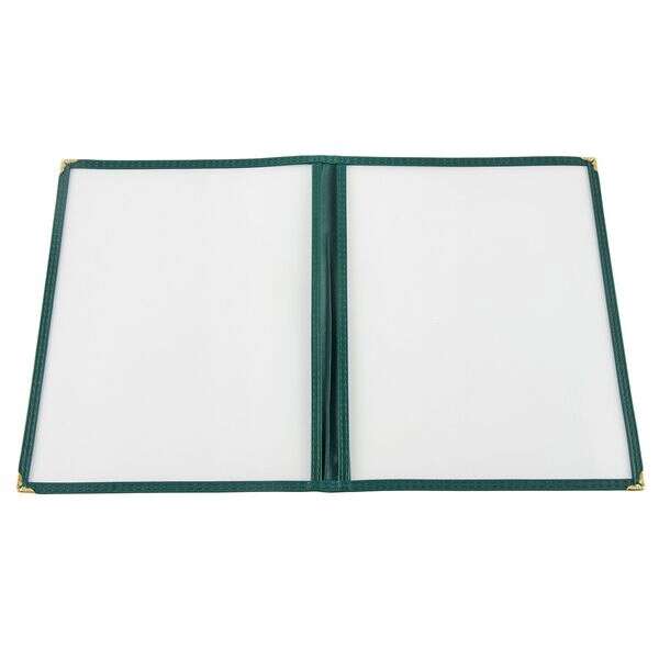 C.A.C. MCP2-911GN, 8.5x11-inch 2-Pocket Green Menu Cover
