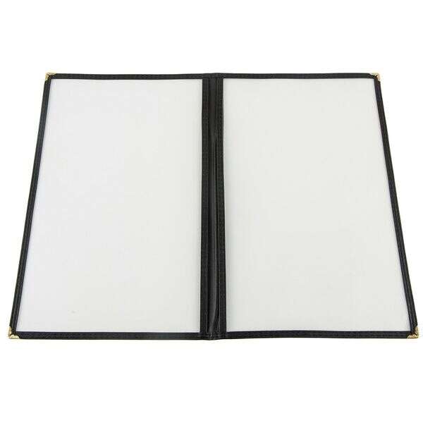 C.A.C. MCP2-914BK, 8.5x14-inch 2-Pocket Black Menu Cover