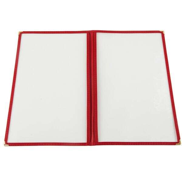 - MCP2-914RD, 8.5x14-inch 2-Pocket Red Menu Cover