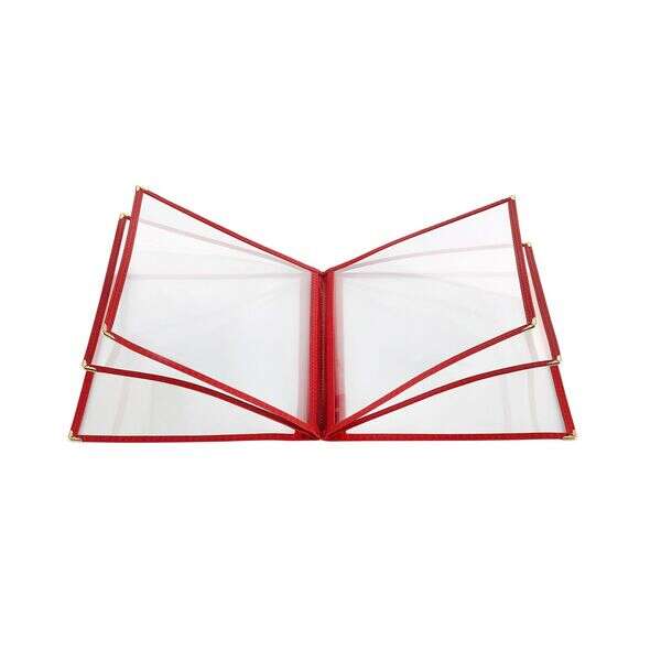 - MCP6-911RD, 8.5x11-inch 6-Pocket Red Menu Cover