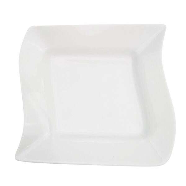 C.A.C. MIA-3, 9 Oz 8.5-Inch Porcelain Square Soup Plate, 2 DZ/CS