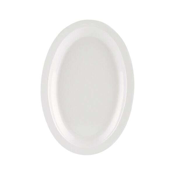 C.A.C. MLNC-12, 9.75-inch White Melamine Oval Platter, DZ