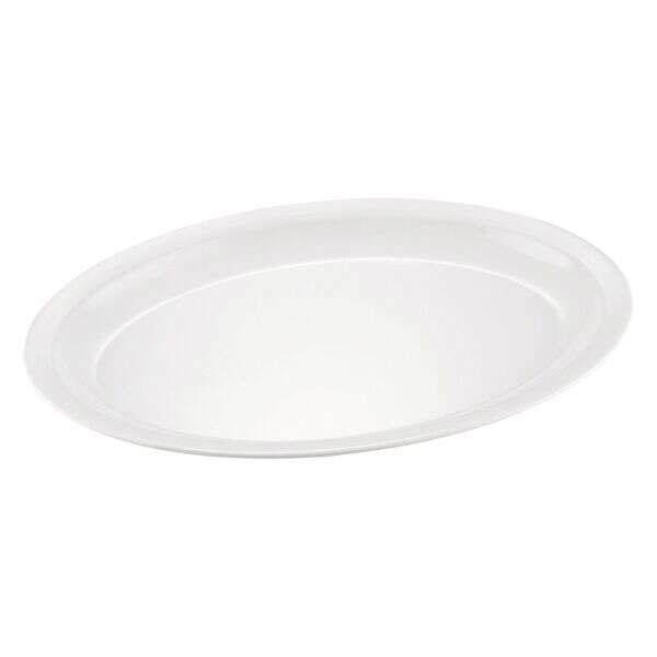 C.A.C. MLNC-14, 13.25-inch White Melamine Oval Platter, DZ