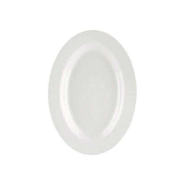C.A.C. MLRN-13, 11.5-inch White Melamine Oval Platter, DZ