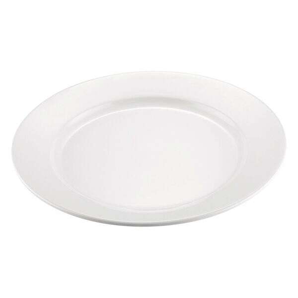 C.A.C. MLRN-21, 12-inch White Melamine Round Plate, DZ