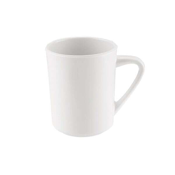 C.A.C. MLSI-8-P, 8 Oz 3-inch White Melamine Sierra Mug, DZ