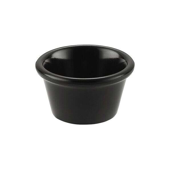 C.A.C. MRKF-3-BLK, 3 Oz 3.3-inch Black Melamine Ramekin, DZ