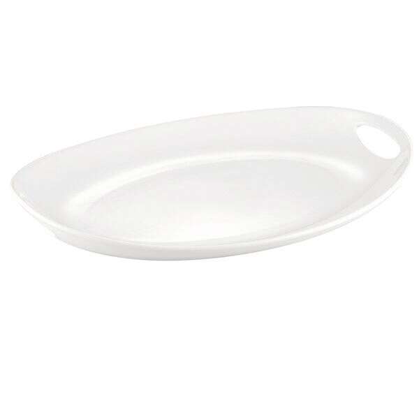 C.A.C. MX-OT14, 14.37-Inch Porcelain Handled Deep Oval Tray, DZ