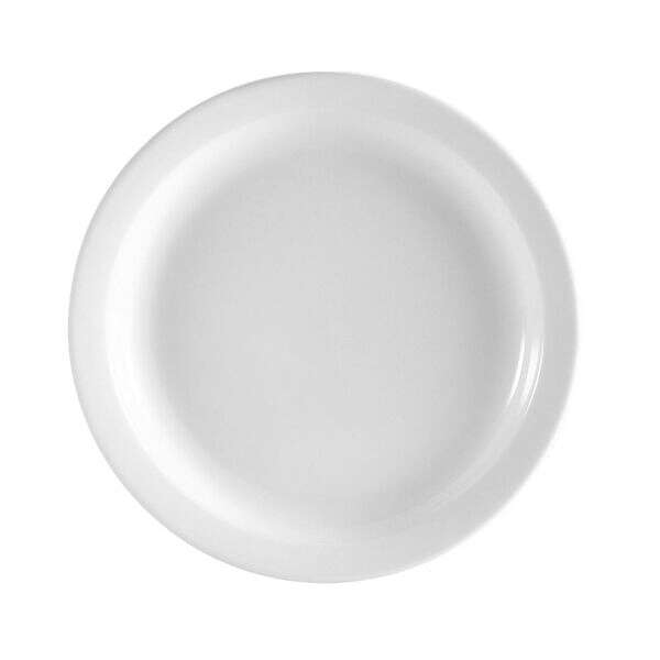C.A.C. NCN-7, 7.25-Inch Porcelain Plate with Narrow Rim, 3 DZ/CS