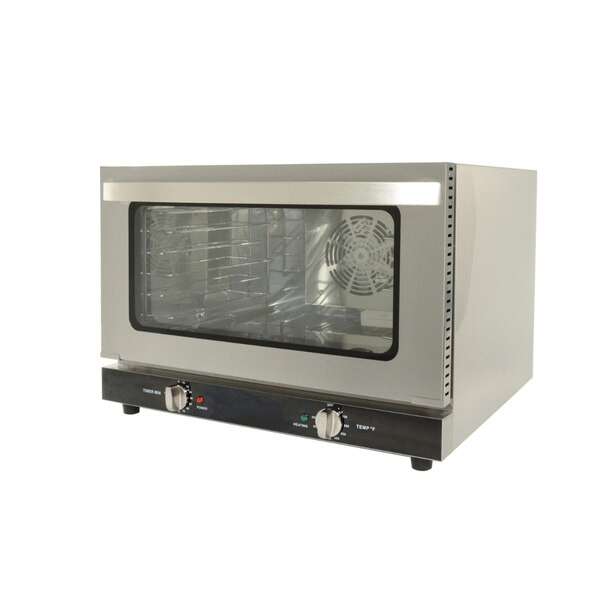 C.A.C. OVCT-H2, 1/2 Size 1.6 Cu.Ft. Countertop Convection Oven, 1600W