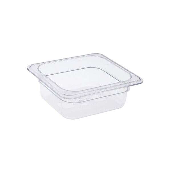 C.A.C. PCFP-S2, 2.5-inch Deep 1/6 Size Clear Polycarbonate Food Pan