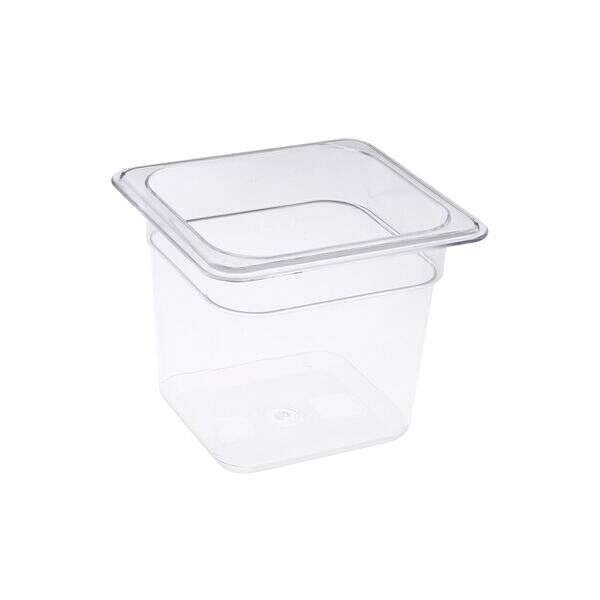 C.A.C. PCFP-S6, 6-inch Deep 1/6 Size Clear Polycarbonate Food Pan