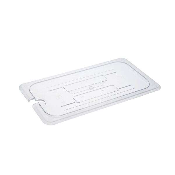 C.A.C. PCSL-TC, 1/3 Size Notched Polycarbonate Food Pan Cover, EA