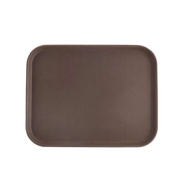 C.A.C. PDTD-1418BN, 14x18-inch Super Plastic Brown Rectangular Serving Tray