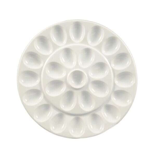 C.A.C. PEG-R21, 13-Inch Porcelain Egg Holder Plate, DZ