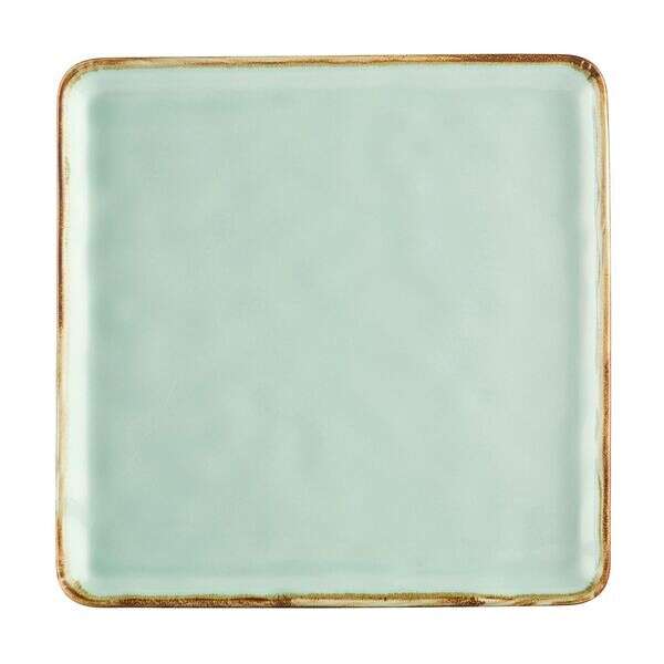 C.A.C. PMS-SQ16-G, 10-Inch Porcelain Light Green Square Plate, 2 DZ/CS