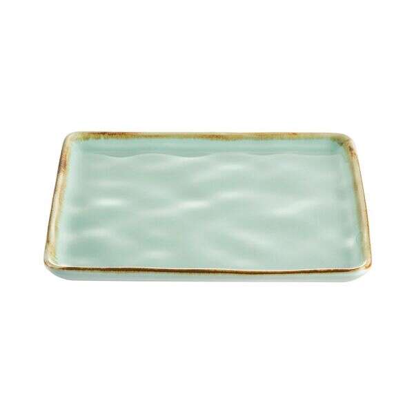 C.A.C. PMS-SQ8-G, 8.25-Inch Porcelain Light Green Square Plate, 2 DZ/CS
