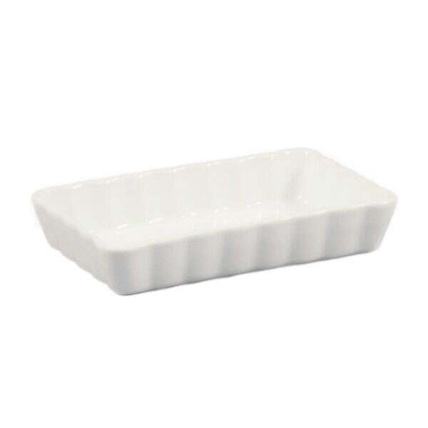 C.A.C. QCD-RT7, 7-Inch Porcelain Rectangular Quiche Baking Dish, 3 DZ/CS