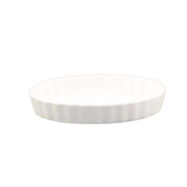 C.A.C. QSV-11, 36 Oz 11-Inch Porcelain Fluted Oval Dish, DZ