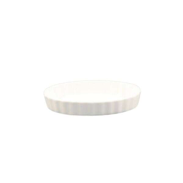 C.A.C. QSV-5, 4 Oz 5-Inch Porcelain Fluted Oval Dish, 3 DZ/CS