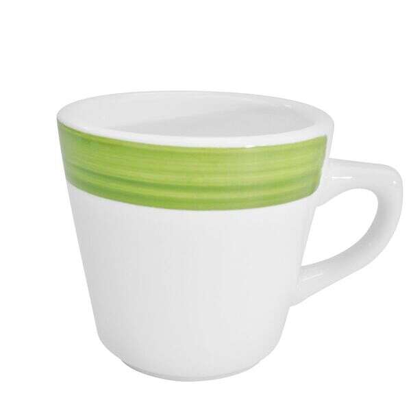 C.A.C. R-1-G, 7.5 Oz 3.25-Inch Stoneware Green Tall Cup, 3 DZ/CS