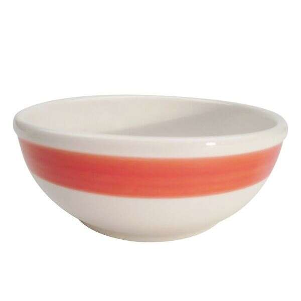 C.A.C. R-18-R, 15 Oz 5.87-Inch Stoneware Red Nappie Bowl, 3 DZ/CS