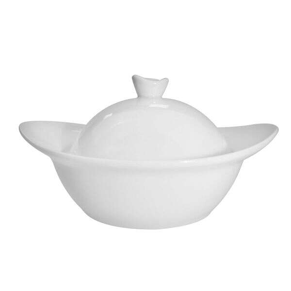C.A.C. RCN-OB5, 4.5 Oz 5.62-Inch Porcelain Oval Bowl with Lid, 2 DZ/CS