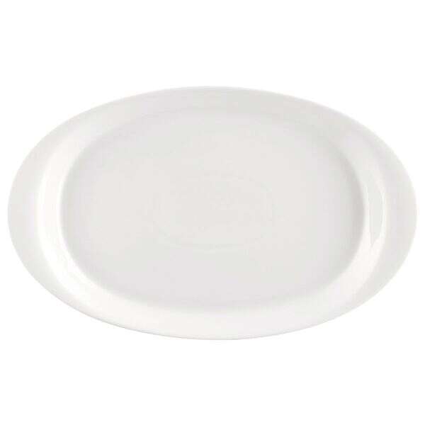 C.A.C. RCN-OD61, 16-Inch Porcelain Deep Oval Platter with Rim, DZ