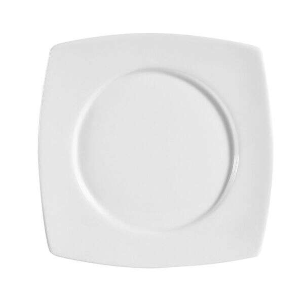 C.A.C. RCN-SQ8, 8.87-Inch Porcelain Round In Square Plate, 2 DZ/CS