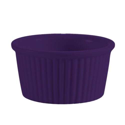 C.A.C. RKF-1-BLU, 1 Oz 2.25-Inch Stoneware Blue Ramekin Fluted, 4 DZ/CS