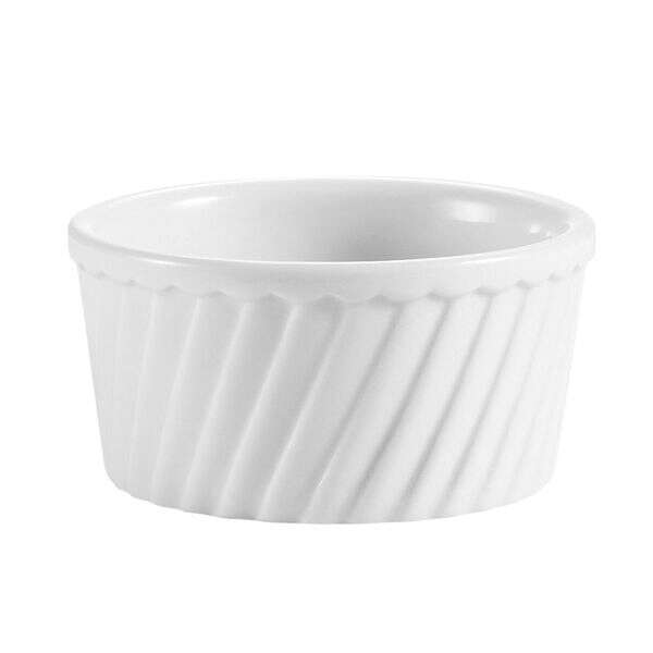 C.A.C. RKF-24-S, 24 Oz 5.5-Inch Porcelain Fluted Souffle Bowl, 2 DZ/CS