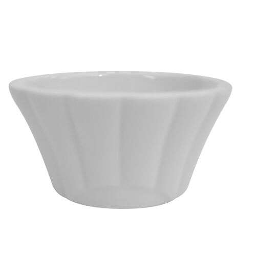 C.A.C. RMK-F6, 6 Oz 4-Inch Porcelain White Floral Ramekin, 3 DZ/CS