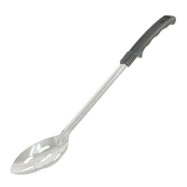 - SВЅL-15BH, 15-inch Stainless Steel Slotted Basting Spoon with Black Handle