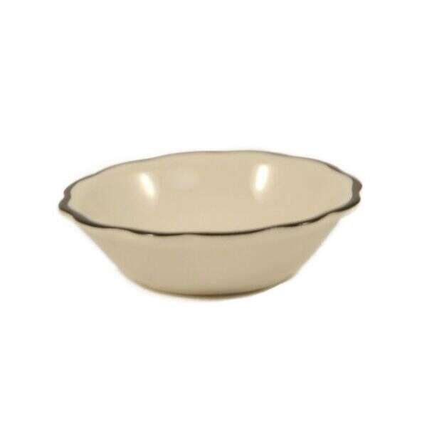 C.A.C. SC-11B, 5 Oz 4.75-Inch Stoneware Black Band Fruit Dish, 3 DZ/CS