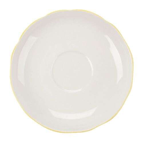 C.A.C. SC-36G, 4.5-Inch Stoneware Gold Band Saucer for SC-35G Cup, 3 DZ/CS