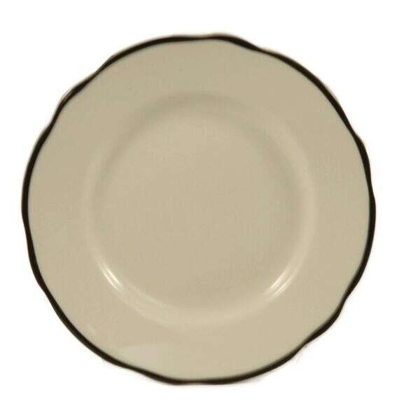 C.A.C. SC-5B, 5.5-Inch Stoneware Black Band Dinner Plate, 3 DZ/CS