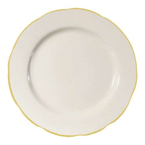 C.A.C. SC-5G, 5.5-Inch Stoneware Gold Band Dinner Plate, 3 DZ/CS