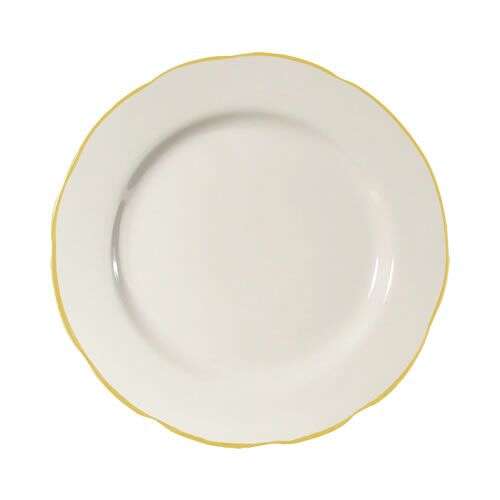 C.A.C. SC-8G, 9-Inch Stoneware Gold Band Dinner Plate, 2 DZ/CS