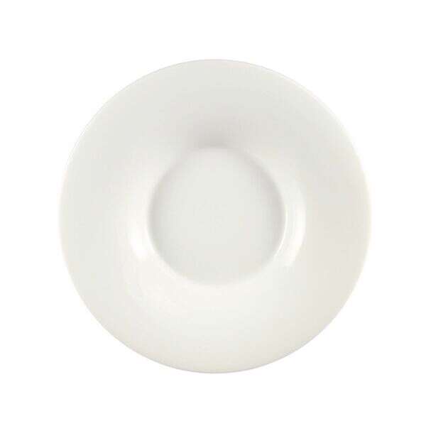 C.A.C. SHA-F120, 12.25-Inch Porcelain Wide Rim Coupe Plate, DZ