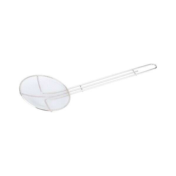 C.A.C. SKMS-7R, 6.5-inch Nickel-Plated Metal Round Mesh Skimmer