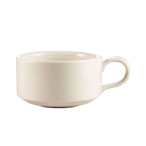 C.A.C. SMG-13, 13 Oz 4.12-Inch Porcelain Stacking Mug, 3 DZ/CS