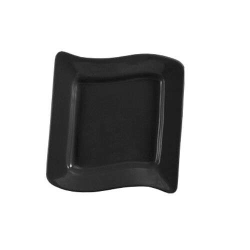 C.A.C. SOH-16-BLK, 10.5-Inch Stoneware Black Square Plate, DZ